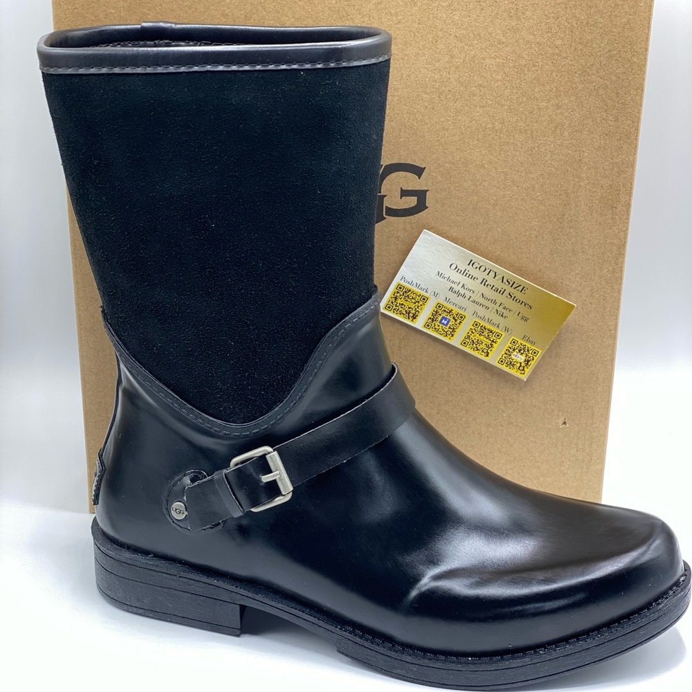 UGG WOMENS SIVADA RAIN BOOTS (11) BLACK NO BOX